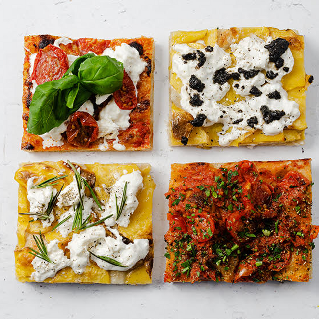 4st Vegetariska Pizza Slices