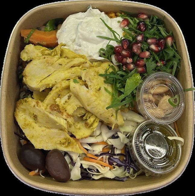 PANINI SALLAD BULGUR KYCKLING TZATZIKI