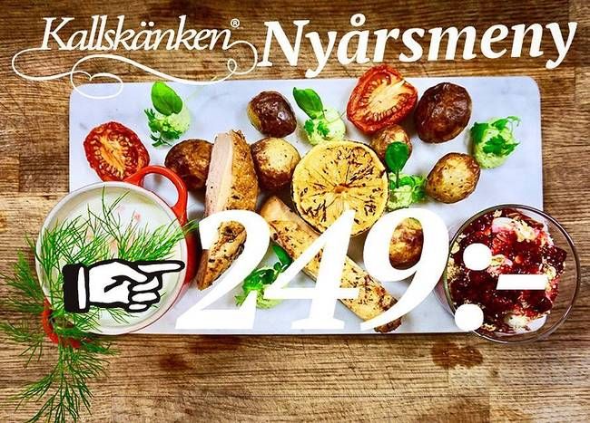 Kallskänkens nyårsmeny - Tre rätter för två personer!