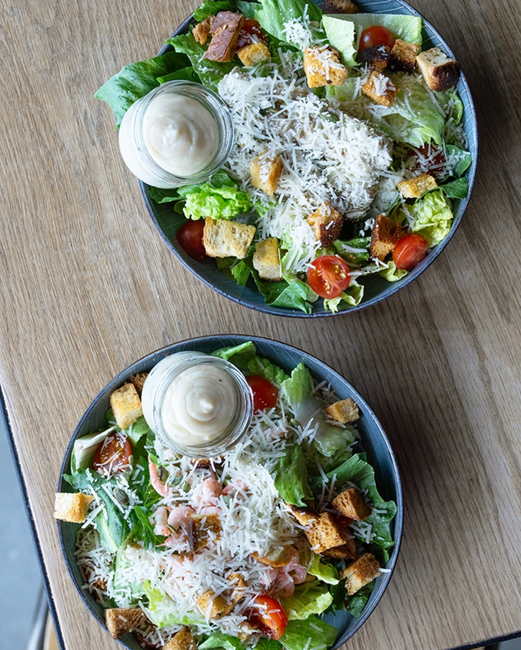 Caesarsallad med räkor