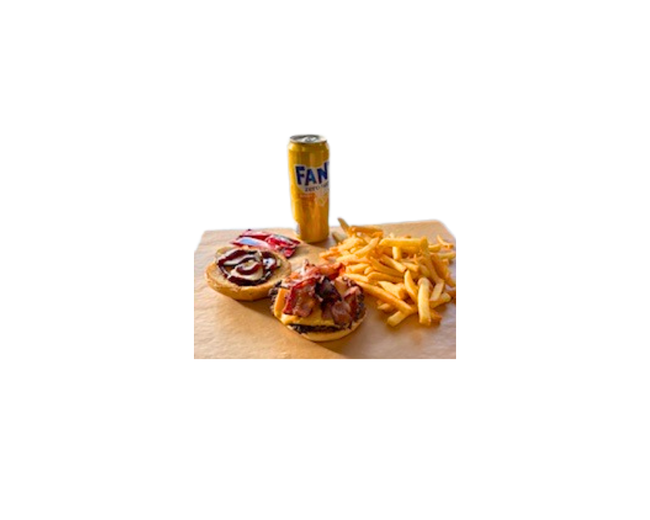Bbq burger meal (burgare, pommes & dricka)