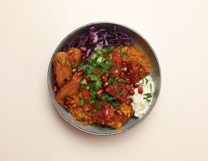 Bulgur (liten) Rödbets och Halloumibiff (gårdagens)