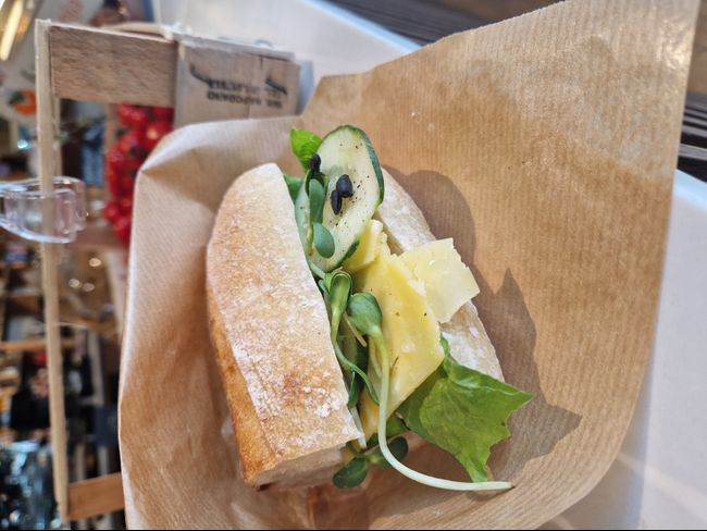 Baguette med lagrad ost