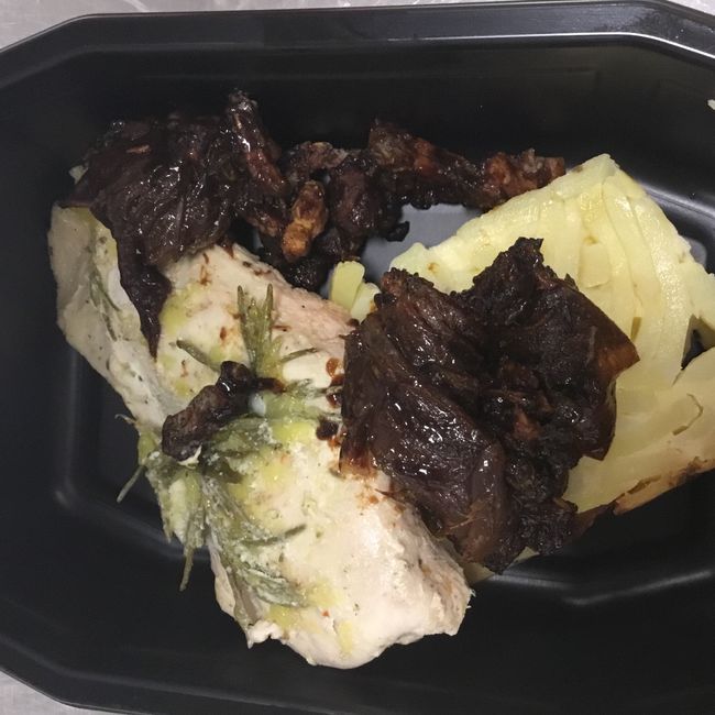 Kyckling med potatiskaka