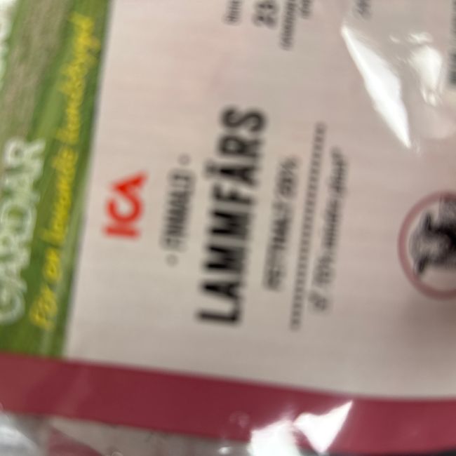 Lammfärs 500g svensk