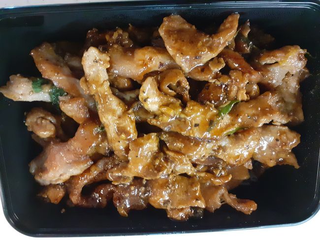 Fläskkött med vitlök