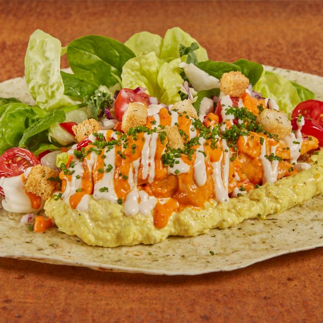 Spicy chicken of Buffalo wrap