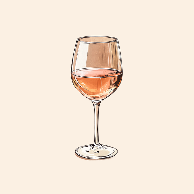 Rosé glas