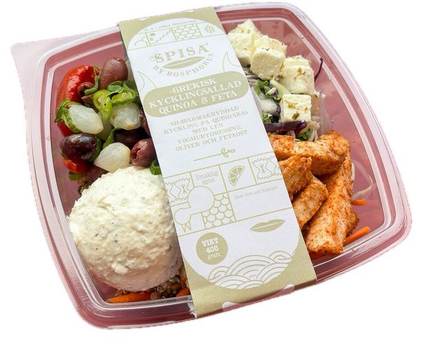 GREKISK KYCKLINGSALLAD QUINOA FETA 400G