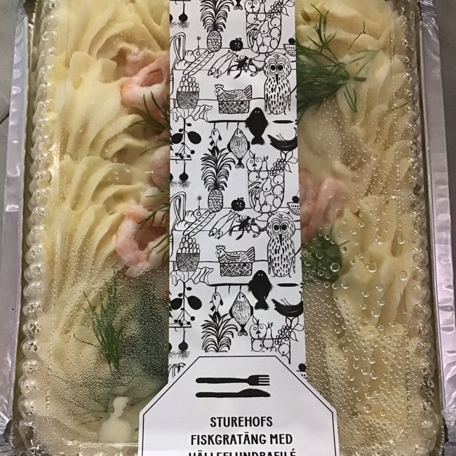 Fiskgratäng med vit fisk för två