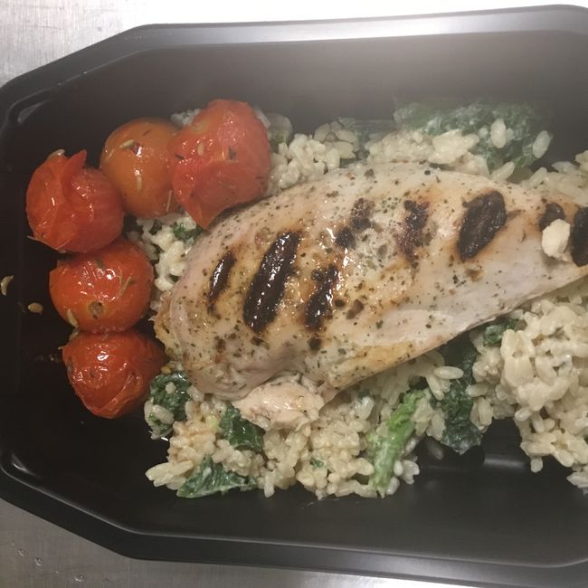 Kyckling med grönkålsrisotto