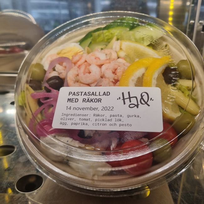 Pastasallad med räkor