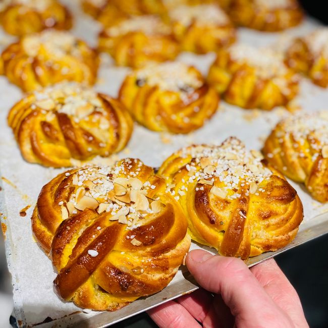 5-pack saffransbullar med Mandel (Fryst)