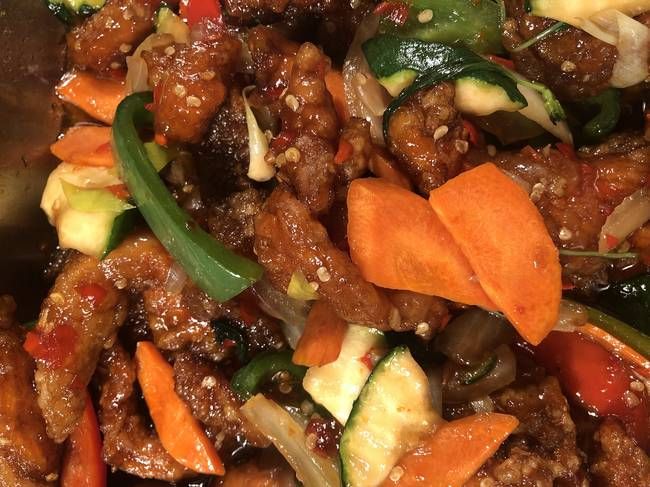 Wokad lax med basilika & chili