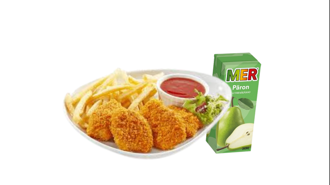 Barn chickennuggets med ketchup