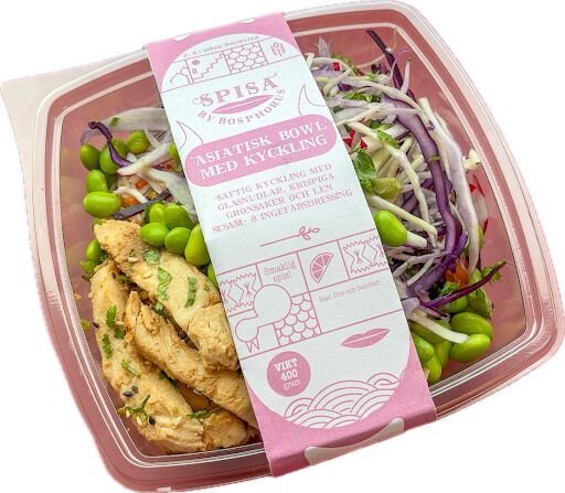 ASIATISK NUDELSALLAD SESAMKYCKLING 400G