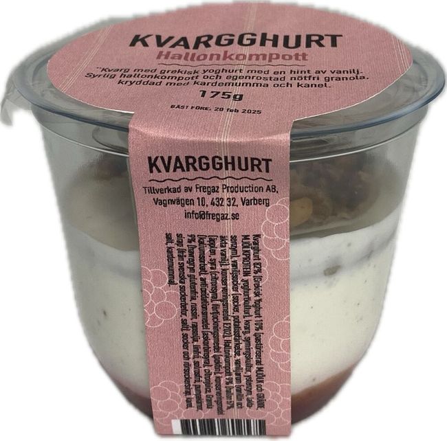 GREKISK KVARGHURT GRANOLA HALLON 175G